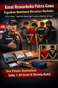 Transaksi Sabu Via Instagram, Dua Terduga Pelaku Diamankan Satresnarkoba Polres Gowa