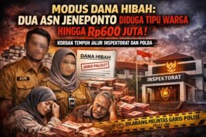 “Modus Dana Hibah: Dua ASN Jeneponto Diduga Tipu Warga Hingga Rp600 Juta, Korban Tempuh Jalur Inspektorat dan Polda”