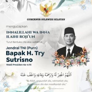 Wapres ke-6 RI Try Sutrisno Wafat di Usia 90 Tahun, Gubernur Sulsel Sampaikan Duka Mendalam