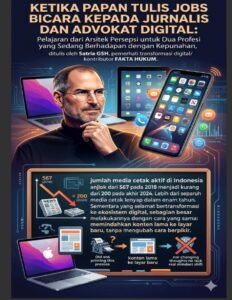 KETIKA PAPAN TULIS JOBS BICARA KEPADA JURNALIS DAN ADVOKAT DIGITAL:  Pelajaran dari Arsitek Persepsi untuk Dua Profesi yang Sedang Berhadapan dengan Kepunahan