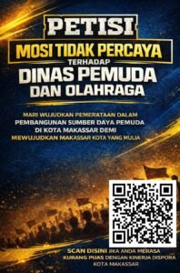 ALIANSI LINTAS OKP LUNCURKAN PETISI MOSI TIDAK PERCAYA TERHADAP KINERJA DISPORA KOTA MAKASSAR