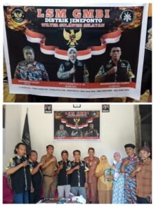 Kesbangpol Jeneponto Kunjungi Sekretariat LSM GMBI Distrik Jeneponto, Pererat Silaturahmi dan Resmikan Keberadaan Organisasi