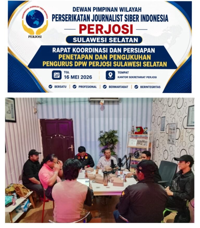 DPW PERJOSI Sulsel Matangkan Struktur Organisasi dan Program Kerja